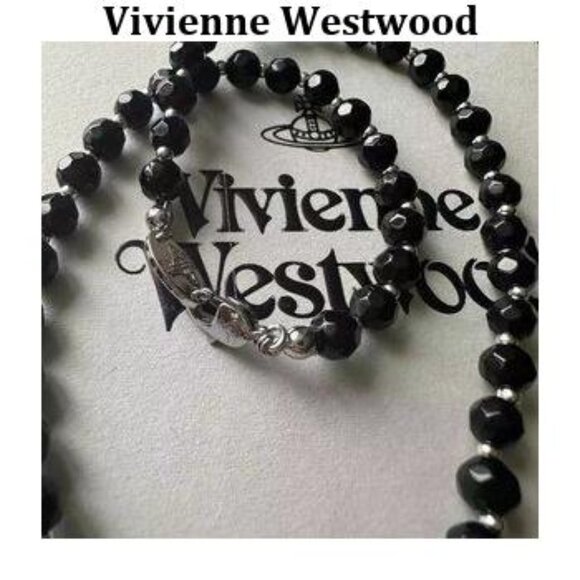 Vivienne Westwood Gold Safety Pin Pearl Necklace - Picture 3 of 5